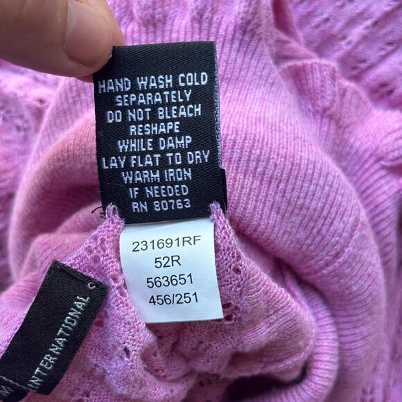 Moda International Turtle Neck Sweater Women's M Pink Knit Long Sleeve 36010042 - Picture 10 of 15